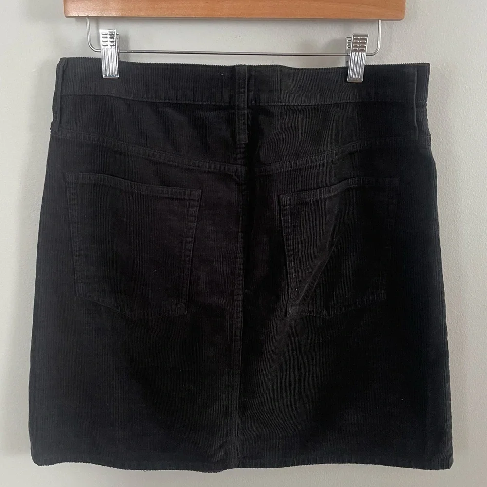 J.Crew Black Corduroy Mini Skirt Sz 29